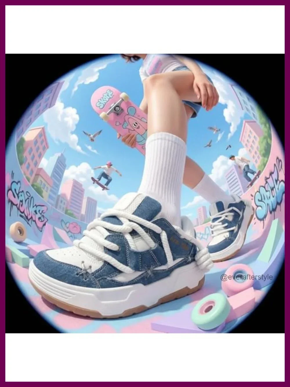 Unisex Chunky Platform Sneakers Y2K Dad Shoes 2 Inch Height Increase